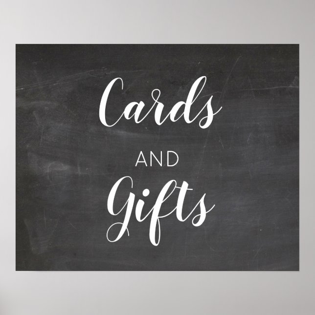 Hochzeitskarten und Geschenkgutscheine für Chalkbo Poster (Vorne)