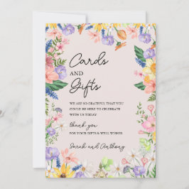 Hochzeitskarten und Geschenkkarte der Wildblume Einladung