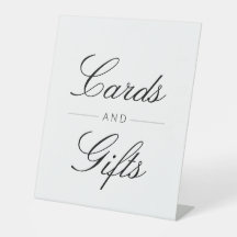 Hochzeitskarten und Geschenkschild