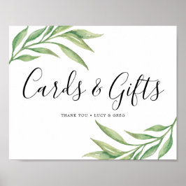 Hochzeitskarten und Geschenkzeichen | Botanische B Poster