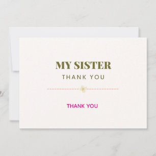 Hochzeitskarten - vielen Dank an meine Schwester