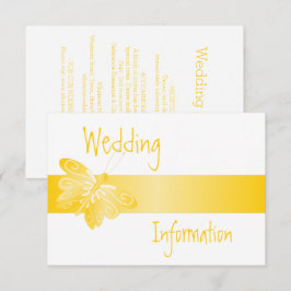 Hochzeitskartentasche Gelber Schmetterling Begleitkarte