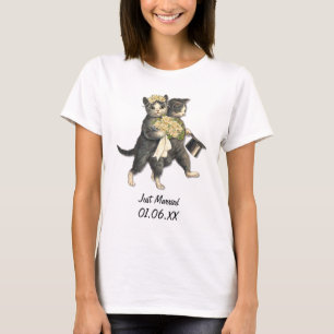 Hochzeitskatzen - Einfach verheiratet individuell  T-Shirt
