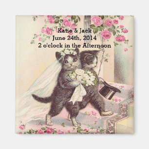 Hochzeitskatzenbraun und -raum magnet