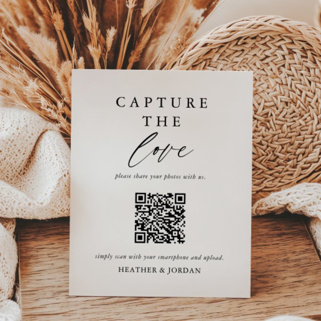 Hochzeitskennzeichen des Liebe-Fotos QR-Code-Zeich Sockelschild (Von Creator hochgeladen)