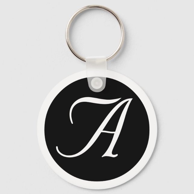 Hochzeitsketten, Jeden Anlaß-Monogramm-Schwarzschl Schlüsselanhänger (Vorderseite)