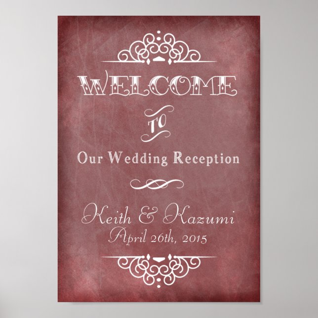 Hochzeitskhalkboard(A4) Wertpapier (Matte) Poster (Vorne)