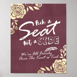 Hochzeitskick als Sitzplatz keine Seite Moderne Go Poster