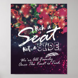 Hochzeitskick als Sitzplatz ohne seitliche Blumenz Poster