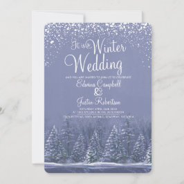 Hochzeitskiefern im Winter Seeblick Kunst Einladung