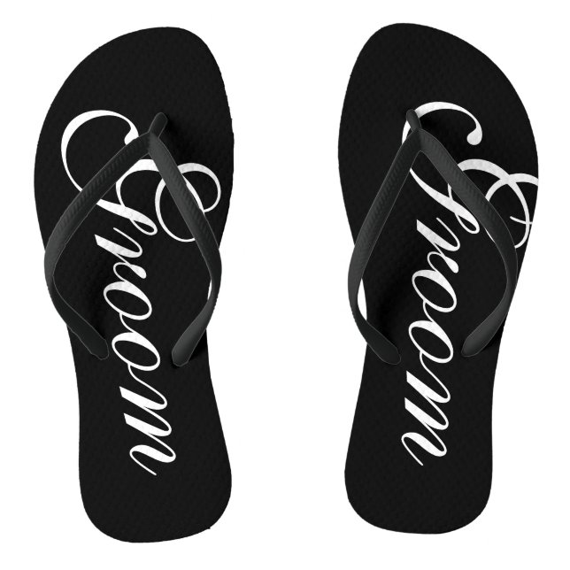 Hochzeitskippen für Bräutigam und Braut Flip Flops (Fußbett)