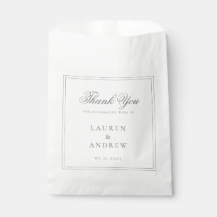 Hochzeitsklassik Grau Moderne Minimalistische Maßs Geschenktütchen
