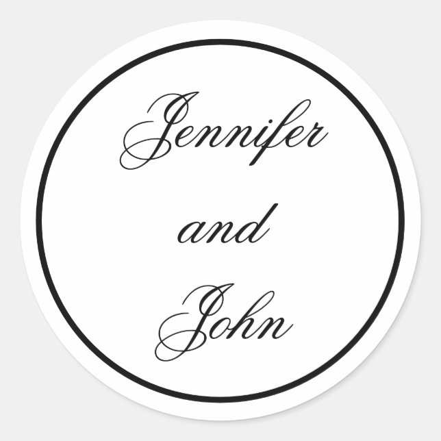 Hochzeitskleber, Aufkleber für Circle Wedding (Vorderseite)