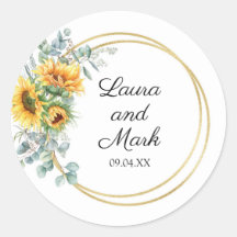 Hochzeitskleber für Sonnenblumen