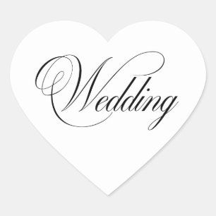 Hochzeitskleber Herz-Aufkleber