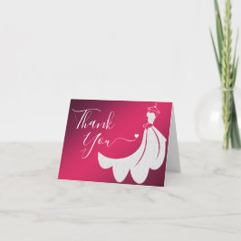 Hochzeitskleid auf Wein | Benutzerdefiniertes Brau Dankeskarte