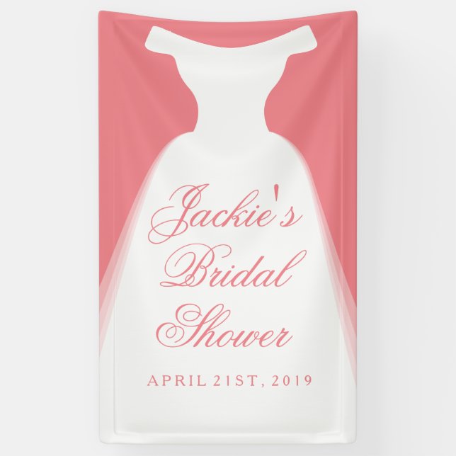 Hochzeitskleid-Brautparty Banner (Vertikal)