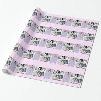 Hochzeitskleid Brautparty Rosa und Lavendel Geschenkpapier