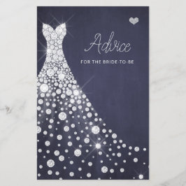 Hochzeitskleid elegante Brautparty-Tipp-Karte