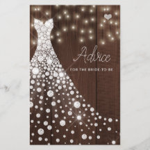 Hochzeitskleid elegante Brautparty-Tipp-Karte