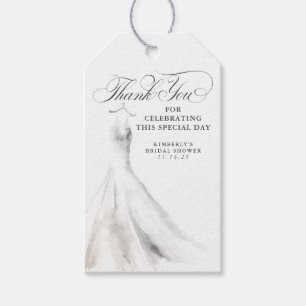 Hochzeitskleid Elegantes Brautparty Vielen Dank Geschenkanhänger