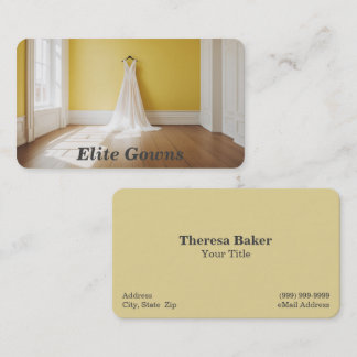 Hochzeitskleid / Gown Bridal Boutique Business Car Visitenkarte