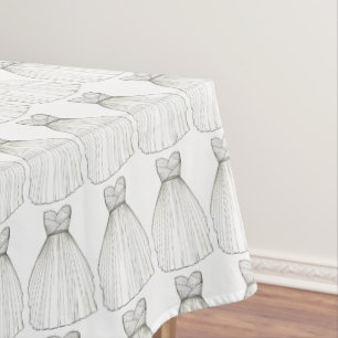 Hochzeitskleid Gown Bride Brautparty Tablecloth Tischdecke