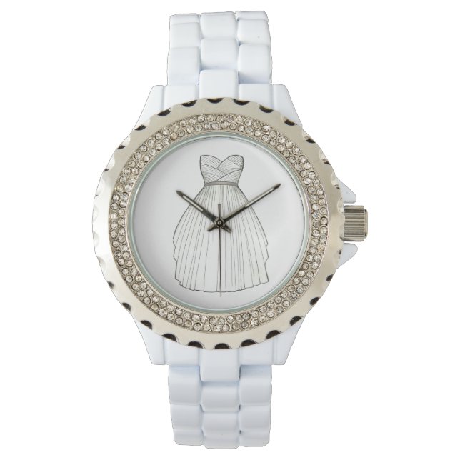 Hochzeitskleid Gown Bride Brautparty Watch Armbanduhr (Vorderseite)