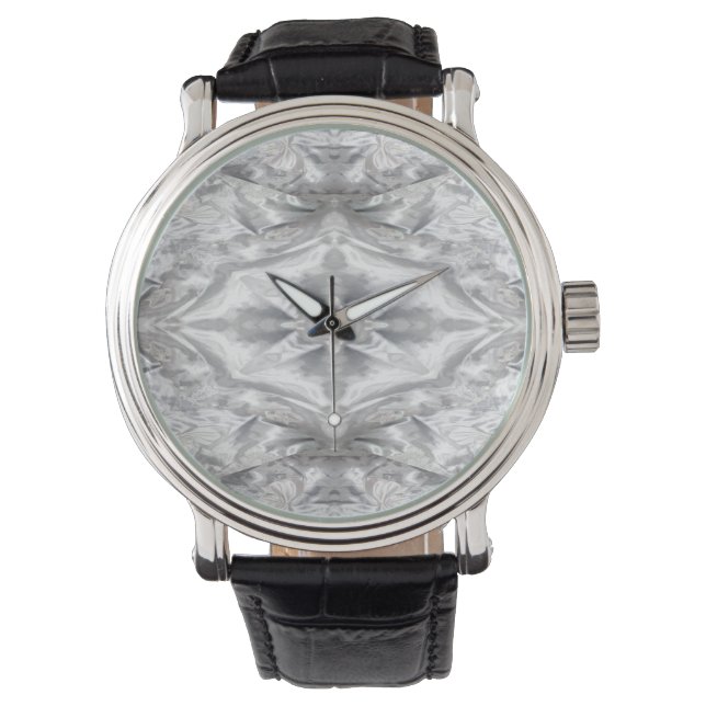 Hochzeitskleid Kaleidoskope Abstrakt Armbanduhr (Vorderseite)
