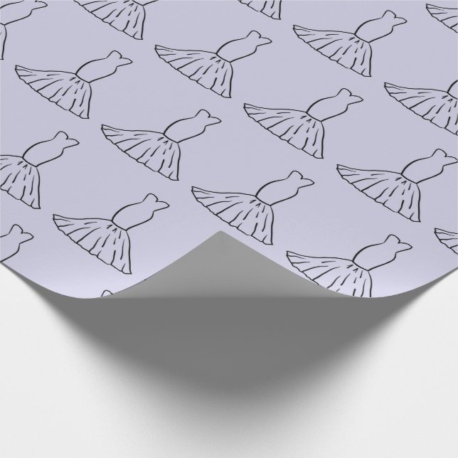 Hochzeitskleid Nahtloses Wrapping Paper für Brides Geschenkpapier (Ecke)