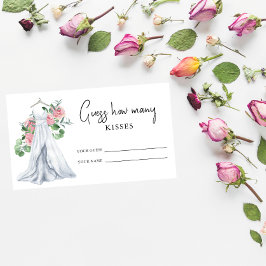 Hochzeitskleid - Raten Sie mal, wie viele Küsse Br Begleitkarte