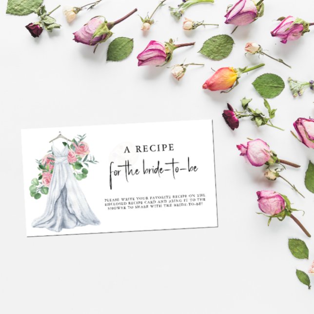 Hochzeitskleid - Rezept für die zukünftige Braut Begleitkarte (Von Creator hochgeladen)