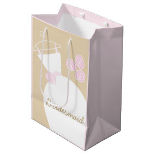 Hochzeitskleid Rosa Beige Bridesmaid rosa Medium Mittlere Geschenktüte