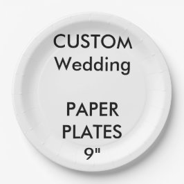 Hochzeitskleidung für große Luncheon-Teller 9" Pappteller
