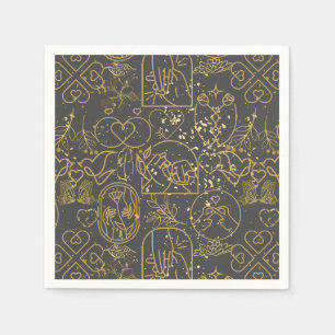 Hochzeitskleidung in Gold D Gray BG Serviette