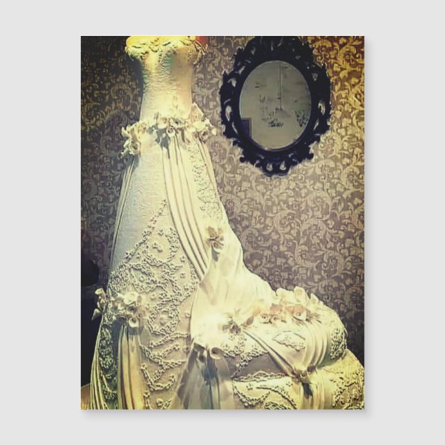 Hochzeitskleidung Magneteinladung (Vorderseite)