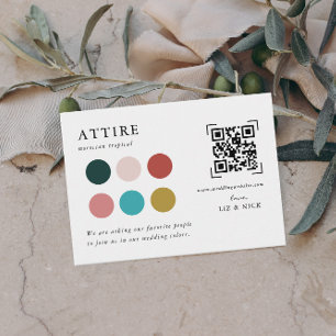 Hochzeitskleidung QR-Code-Scan-Einschlusskarte Begleitkarte