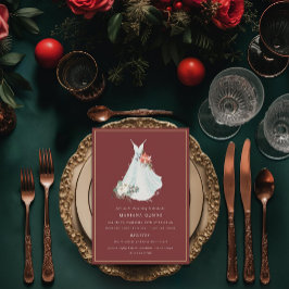 Hochzeitskleidung Weihnachtsfeiertag Brautparty Einladung