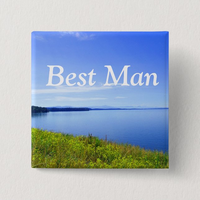 Hochzeitsknopf, Trauzeuge. Grand Teton National Button (Vorderseite)
