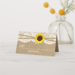 Hochzeitskollektion für Kraft, Spitzen und Sonnenb Platzkarte