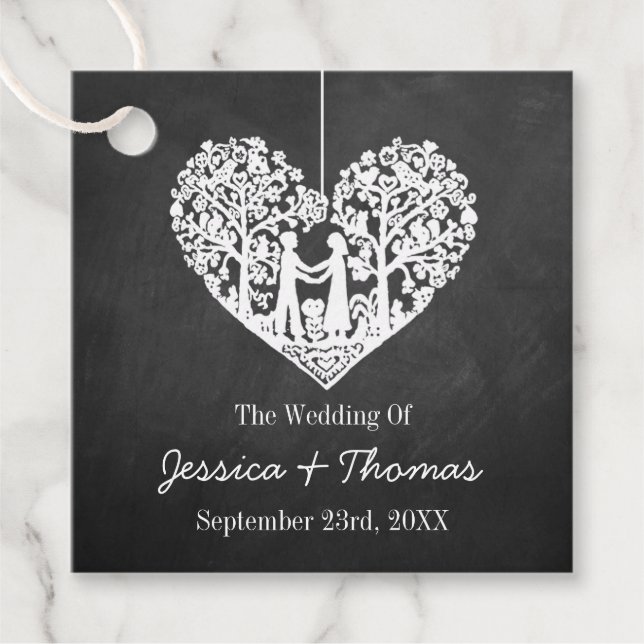 Hochzeitskollektion mit Hangherz Geschenkanhänger (Vorderseite)