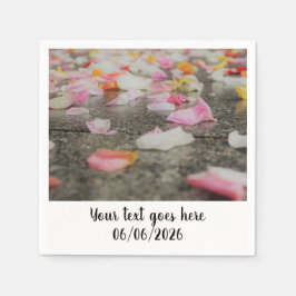 Hochzeitskonfetti-Rose Serviette