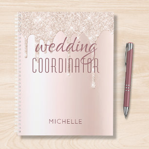 Hochzeitskoordinator Chic Girly Glitzer Name Planer