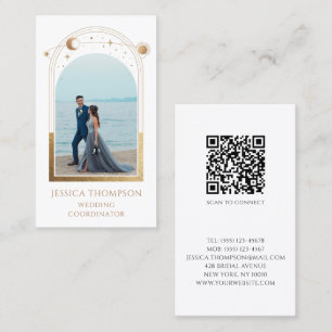 Hochzeitskoordinator Foto White Gold Celestial Visitenkarte
