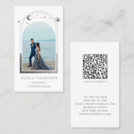 Hochzeitskoordinator Foto White Silver Celestial Visitenkarte