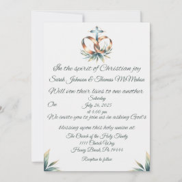 Hochzeitskranke und Blätter - Einladung zur Hochze