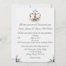 Hochzeitskranke und Blätter - Einladung zur Hochze