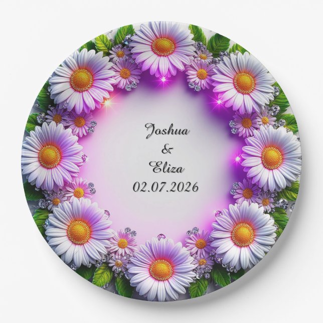 Hochzeitskranz Pappteller (Vorderseite)