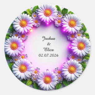 Hochzeitskranz Runder Aufkleber