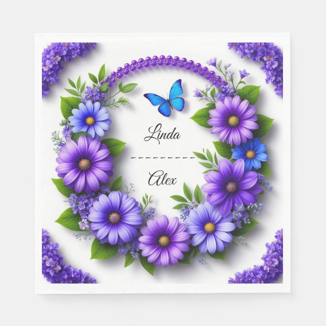 Hochzeitskranz Serviette (Vorderseite)